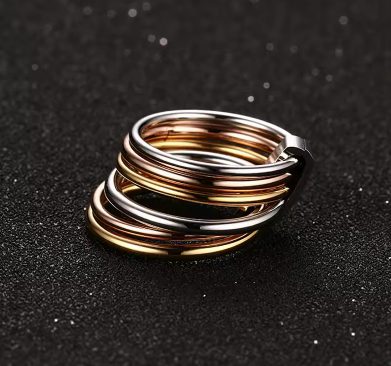 CHUNKY MULTI BAND RING