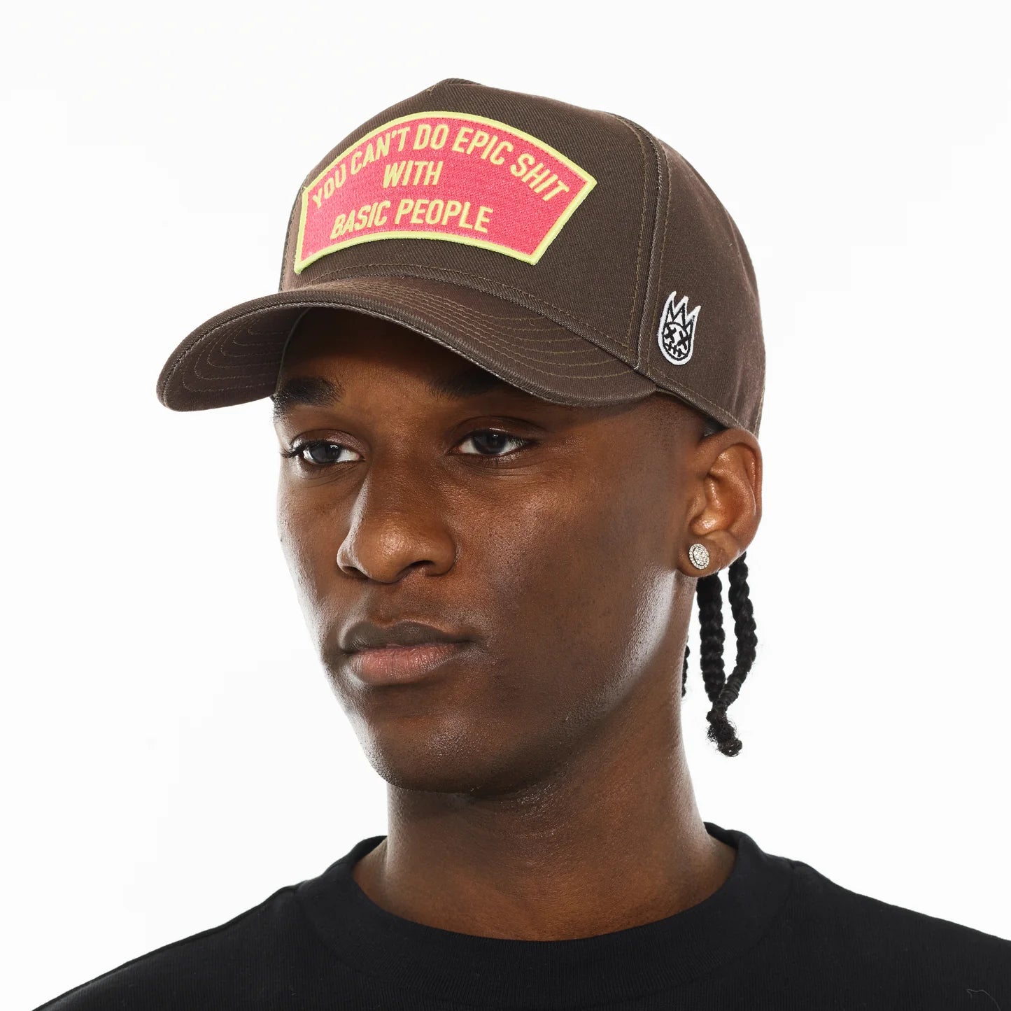 Cult's Epic Shit Denim Trucker Hat in Blue Denim