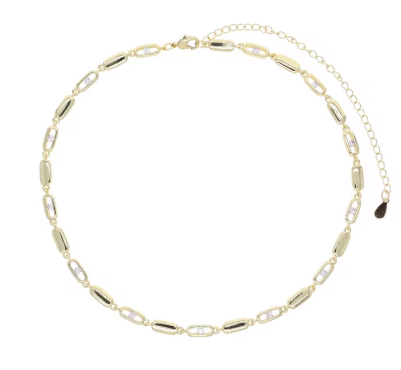GEOMETRIC CZ NECKLACE
