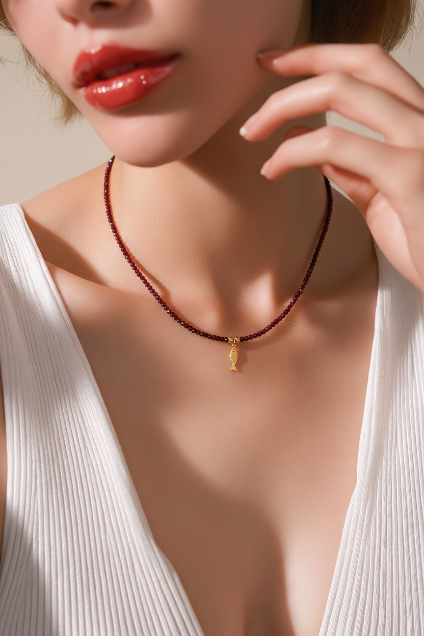 FISH BEADED NECKLACE