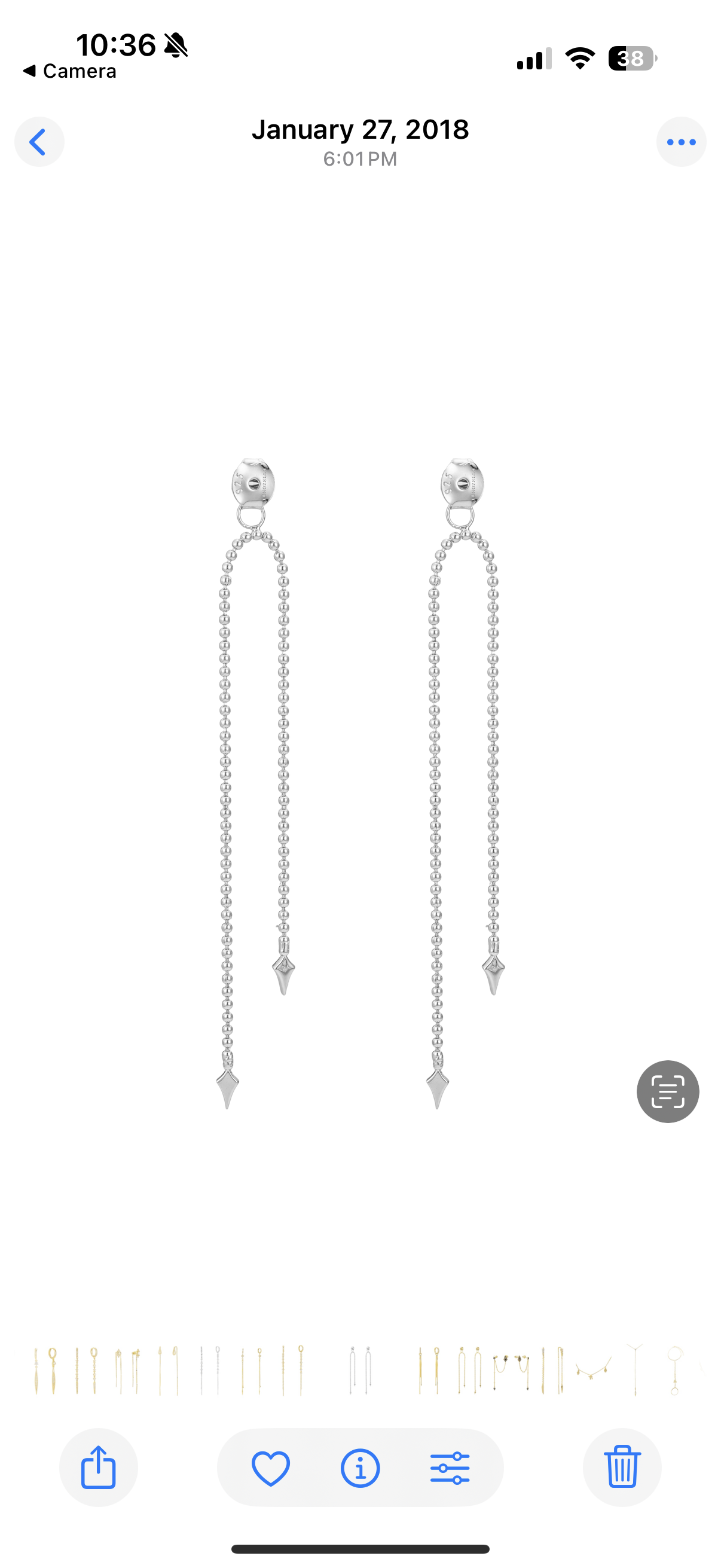 SINGLE BACK CHAIN EARRING