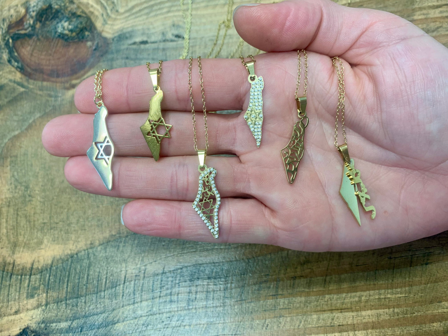 ISRAEL MAP NECKLACE