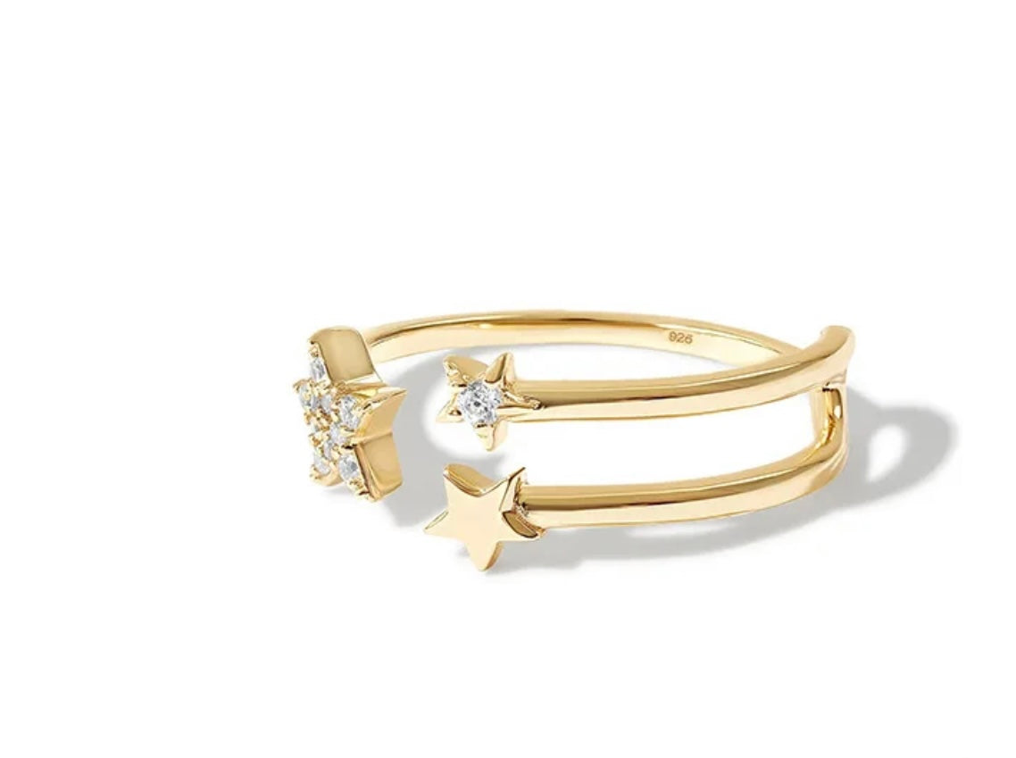 DOUBLE STAR RING