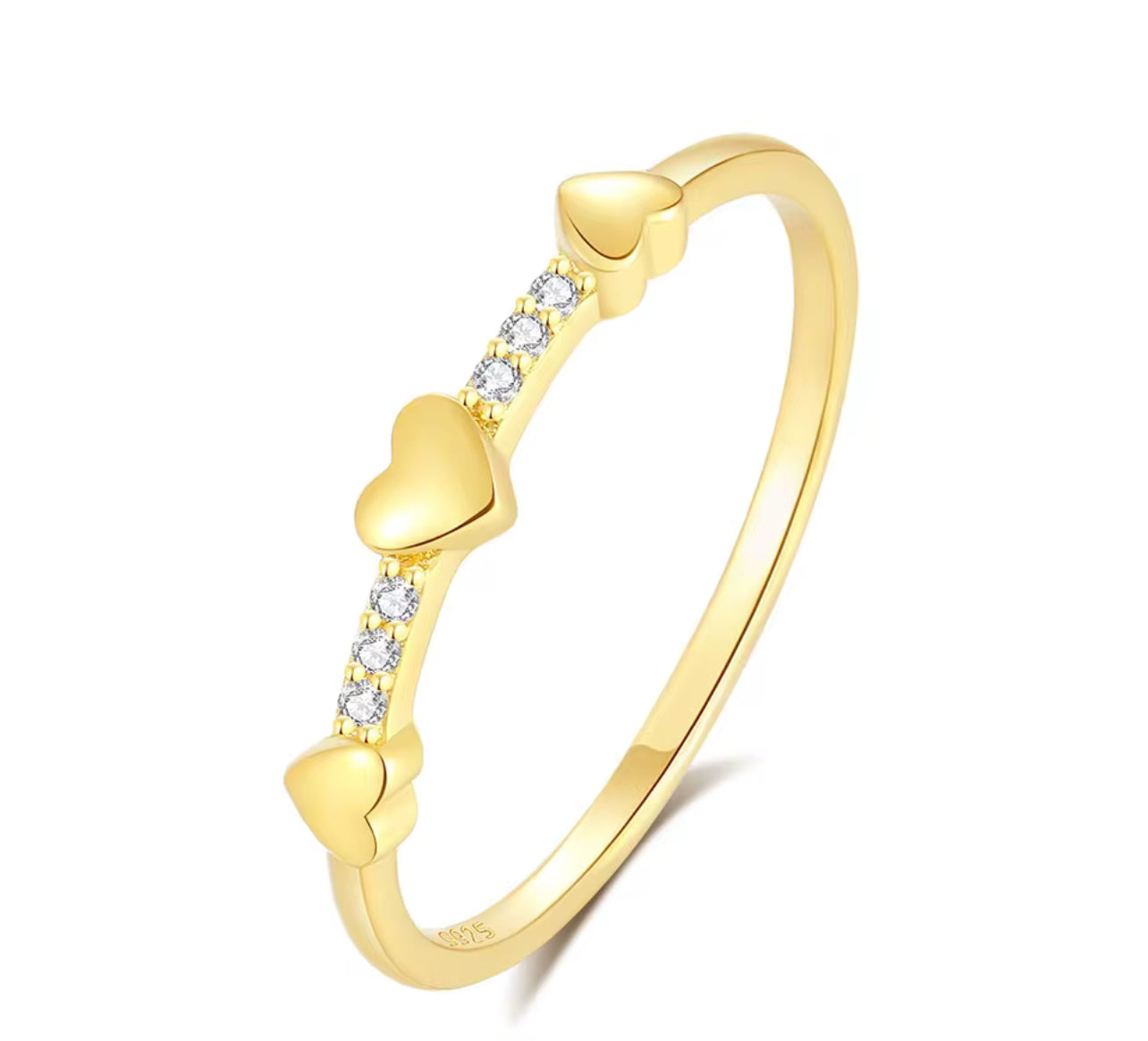 DAINTY CZ HEART RING