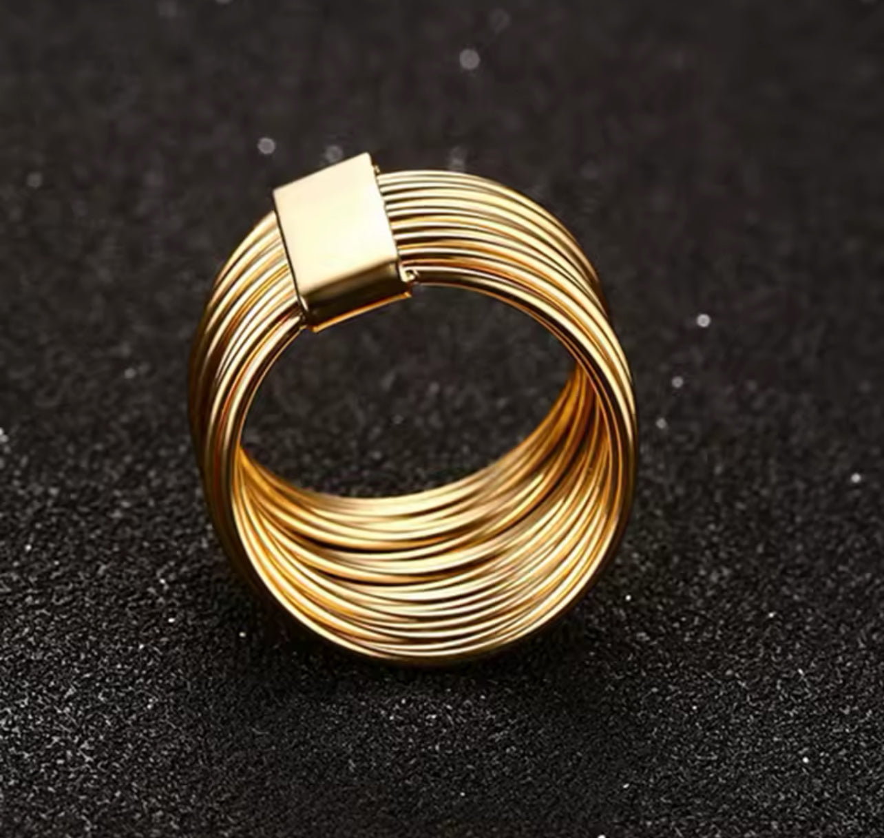CHUNKY GOLD BAND RING