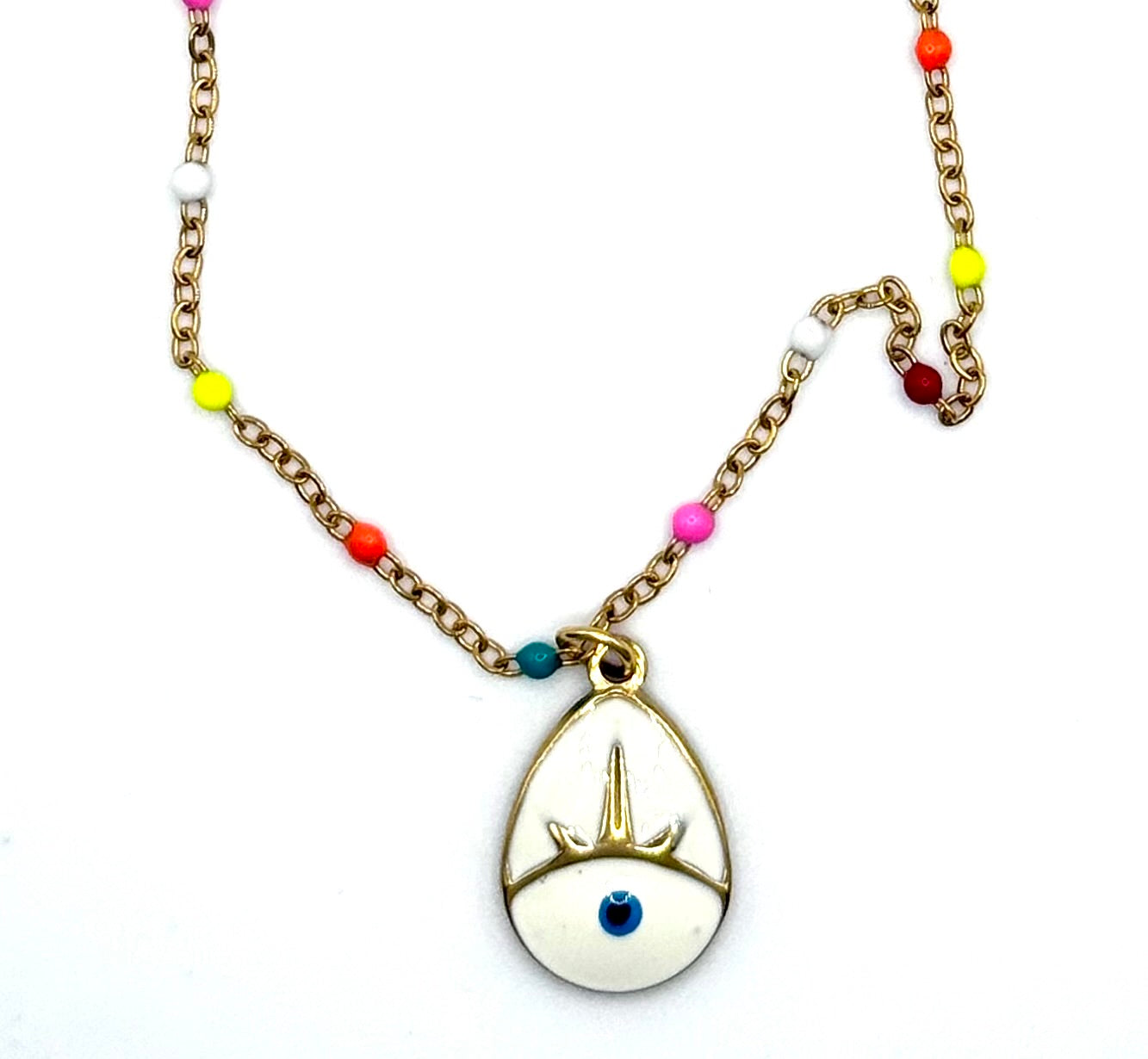 COLOR DAINTY LUCKY EYE NECKLACE