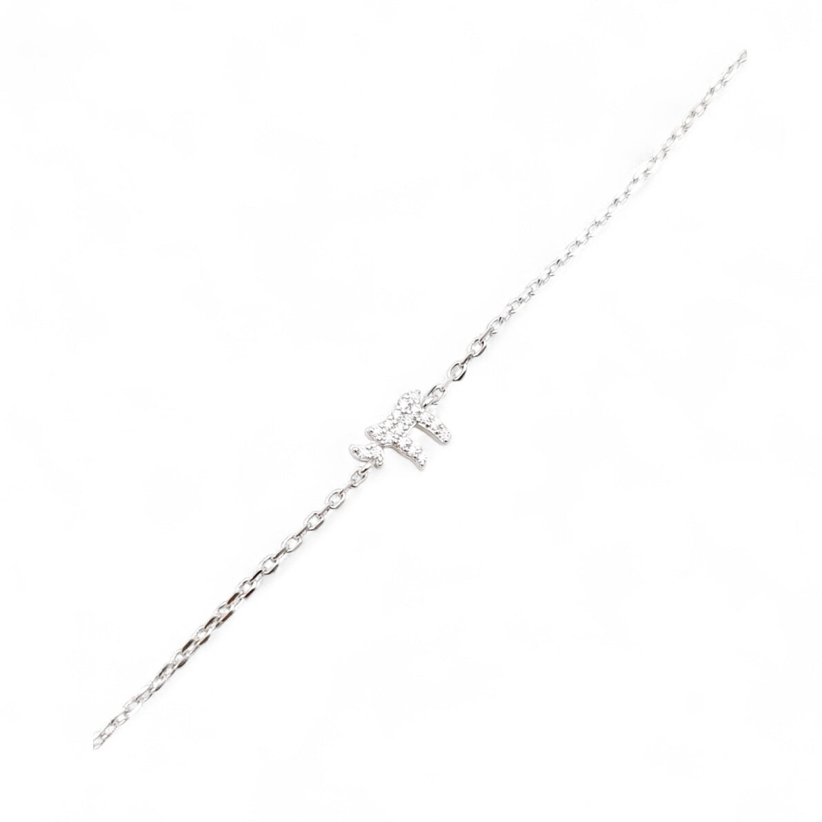 Chai CZ Bracelet in Gold Plated Sterling Silver - view 10