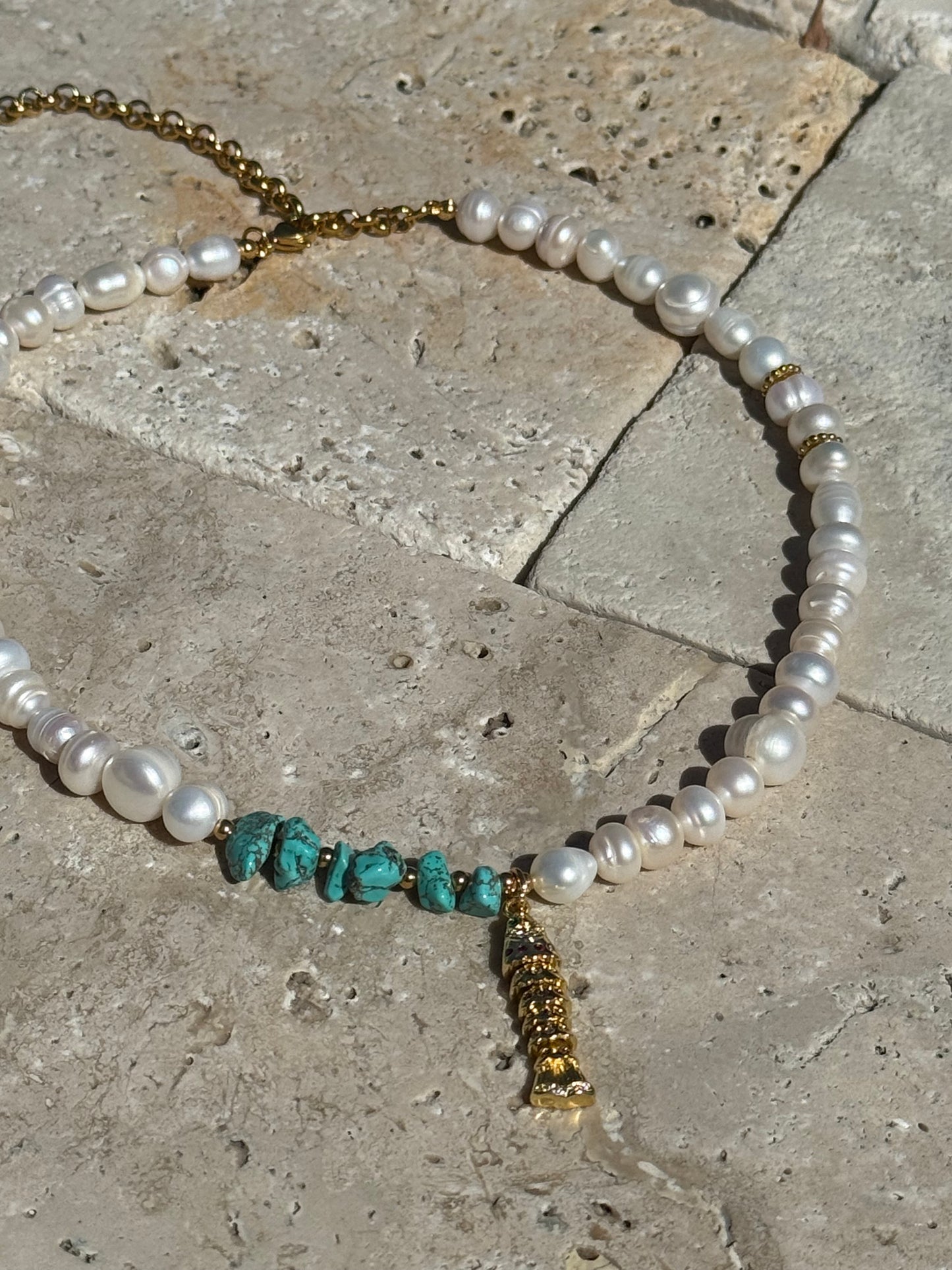 PEARL TURQUOISE NECKLACE