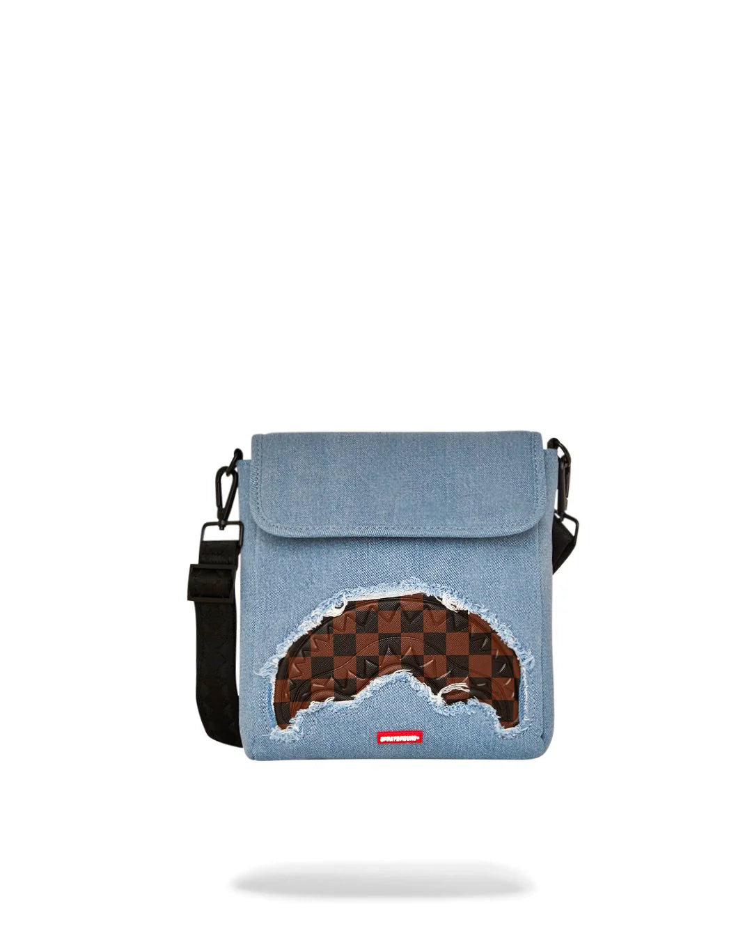 Sprayground Denim Shark Messenger Sling - view 6