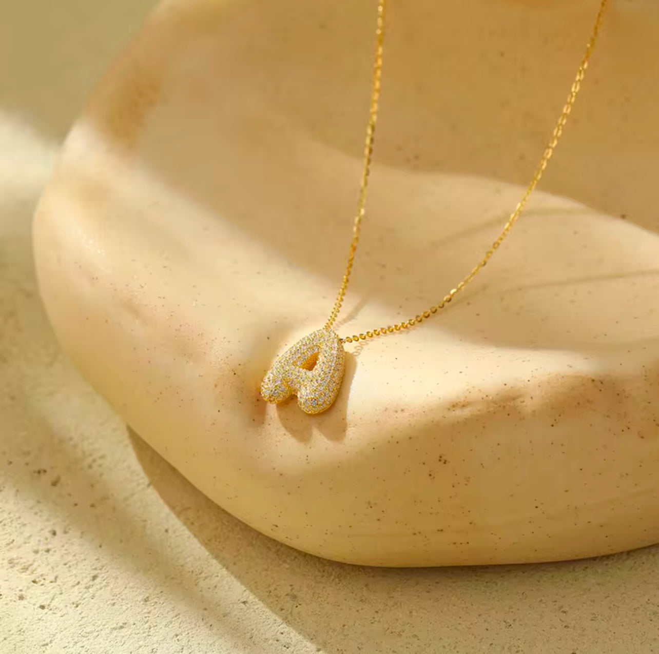 BUBBLE LETTER NECKLACE