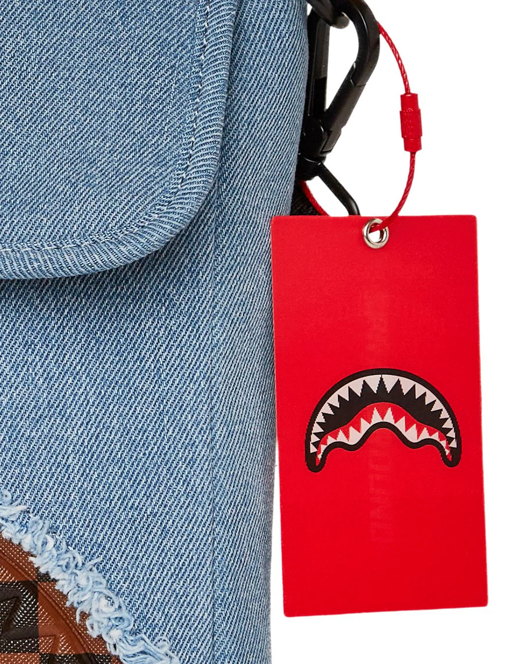 Sprayground Denim Shark Messenger Sling - view 7