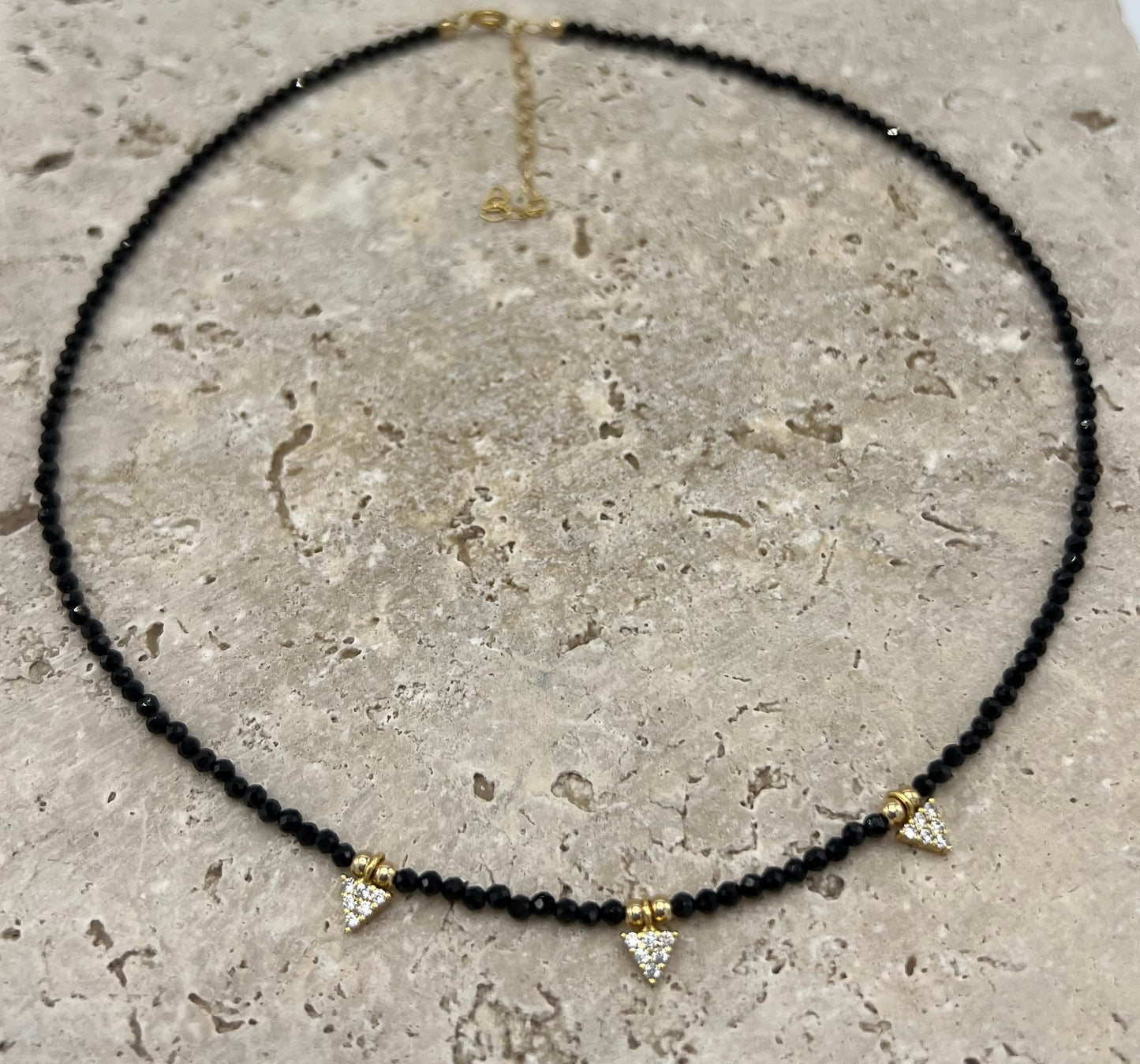 BEADED CHARM NECKLACE