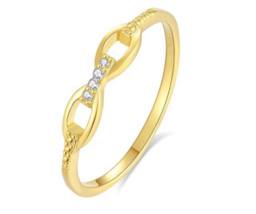 DAINTY DOUBLE CHAIN RING