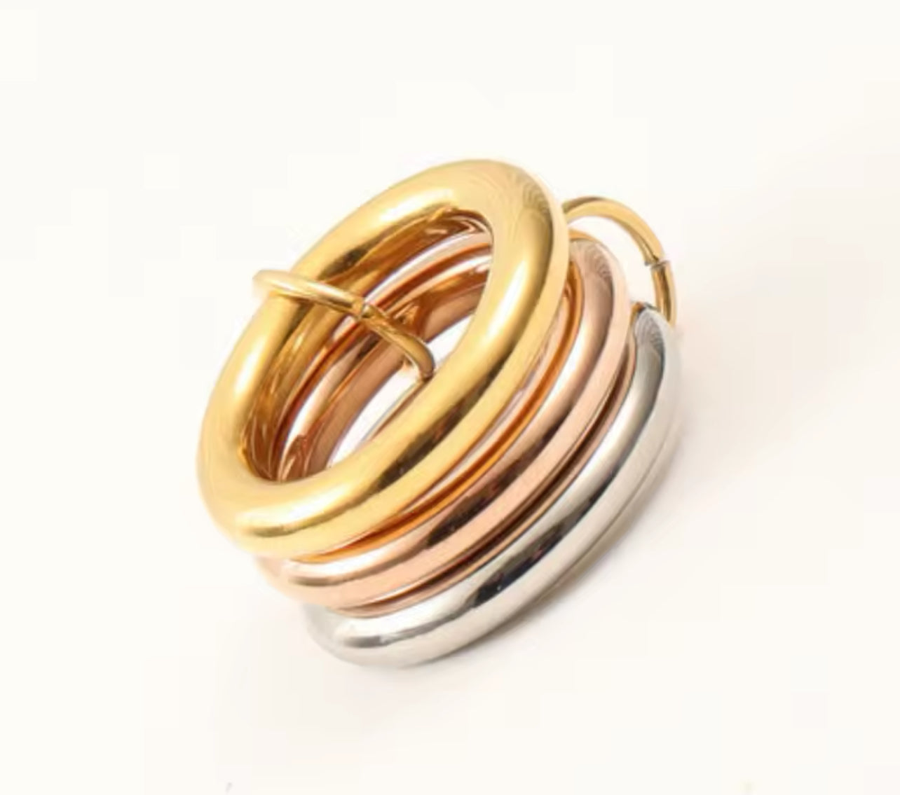 THREE COLOR SPLICING RING