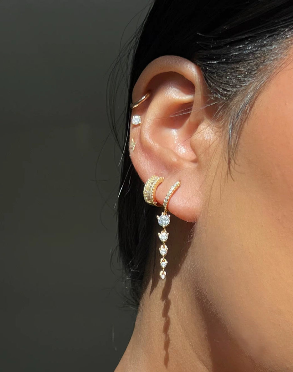 HOOP CZ EARRINGS