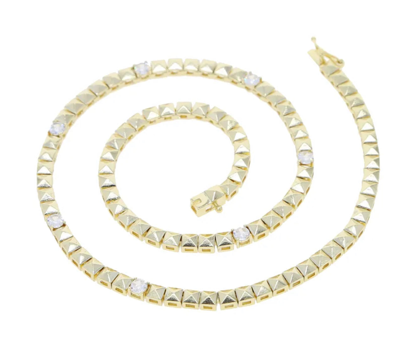 SQUARE TENNIS NECKLACE