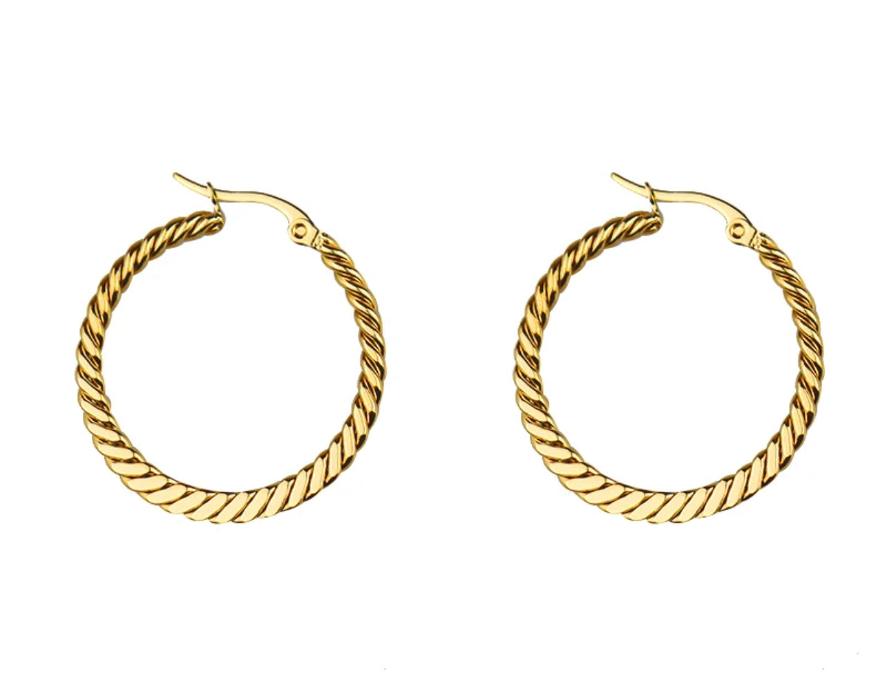 DAINTY TWISTED HOOPS