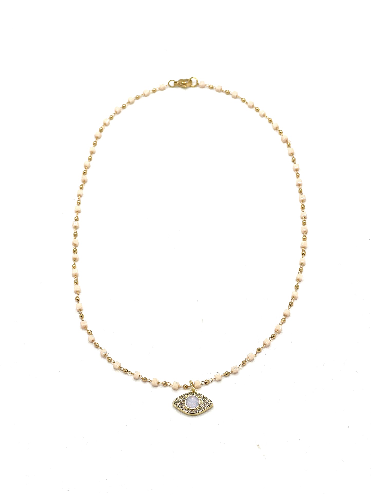 BEADED EYE NECKLACE