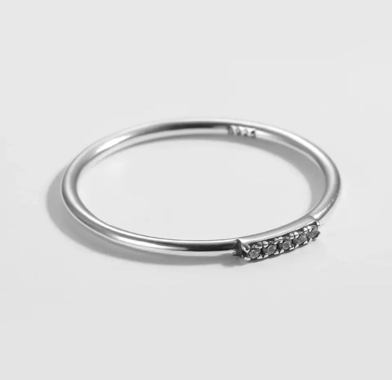 DAINTY CZ BAR RING