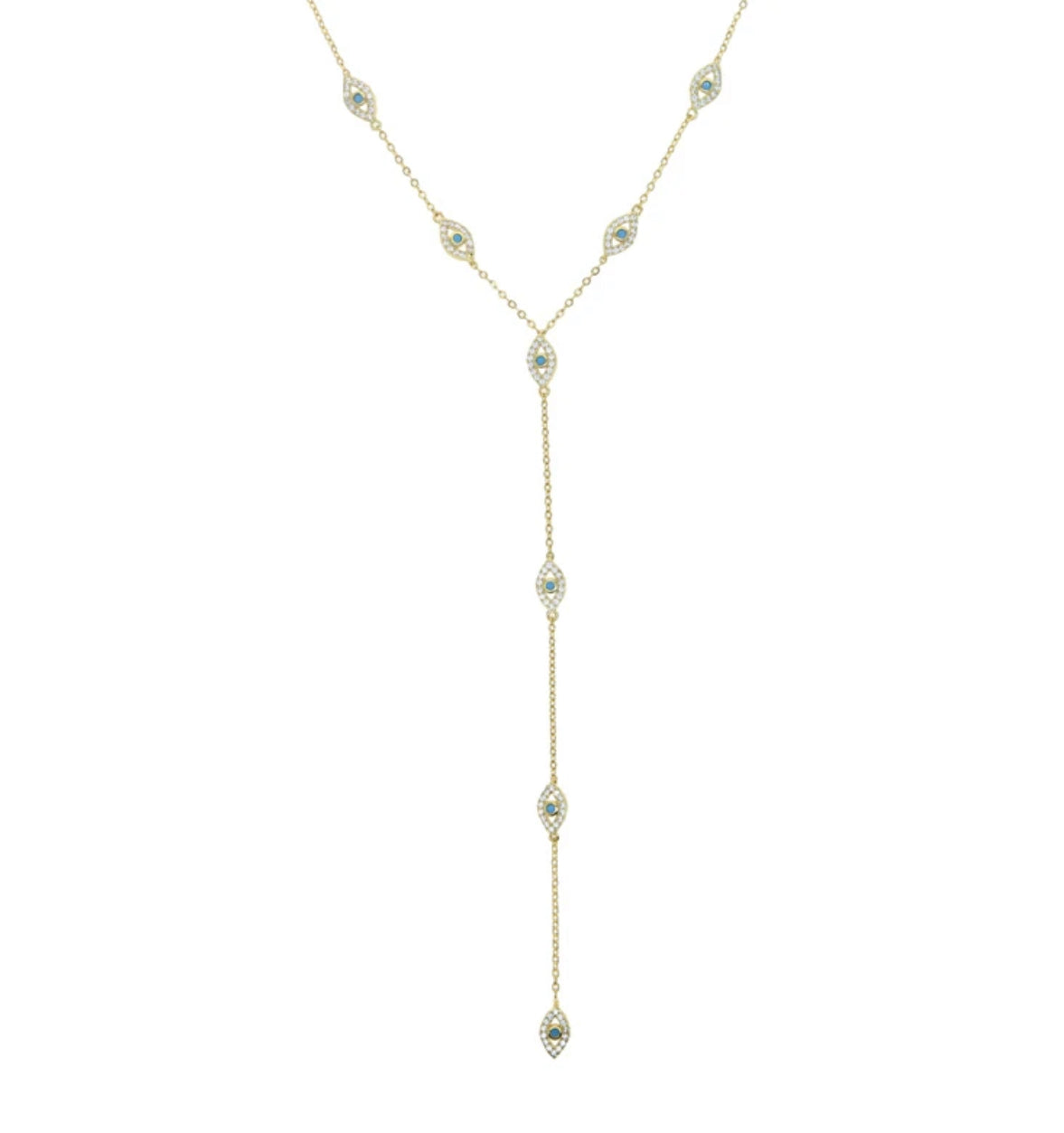LONG EYE CZ NECKLACE