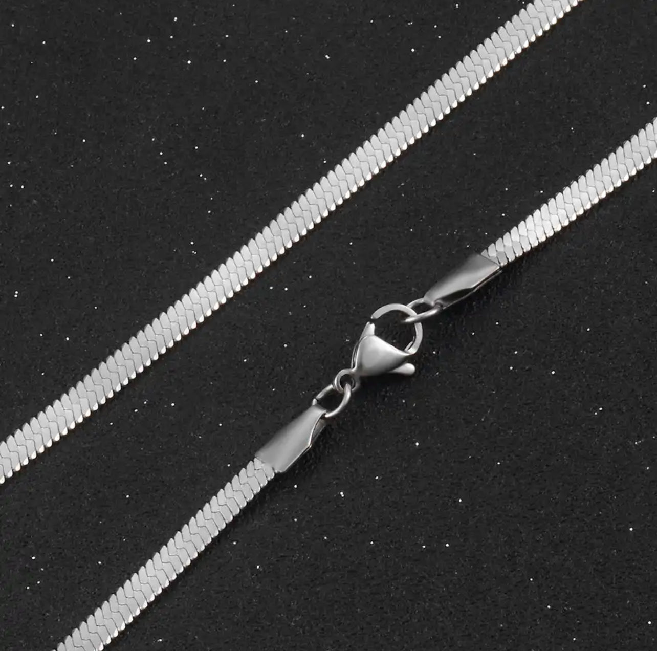 MENS FLAT SNAKE NECKLACE