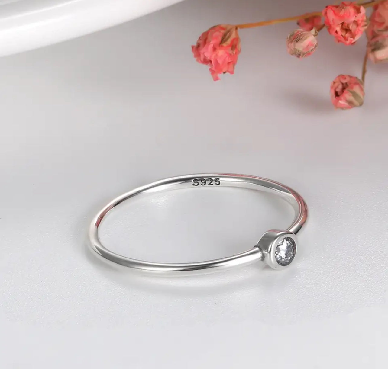 DAINTY CZ MOON RING