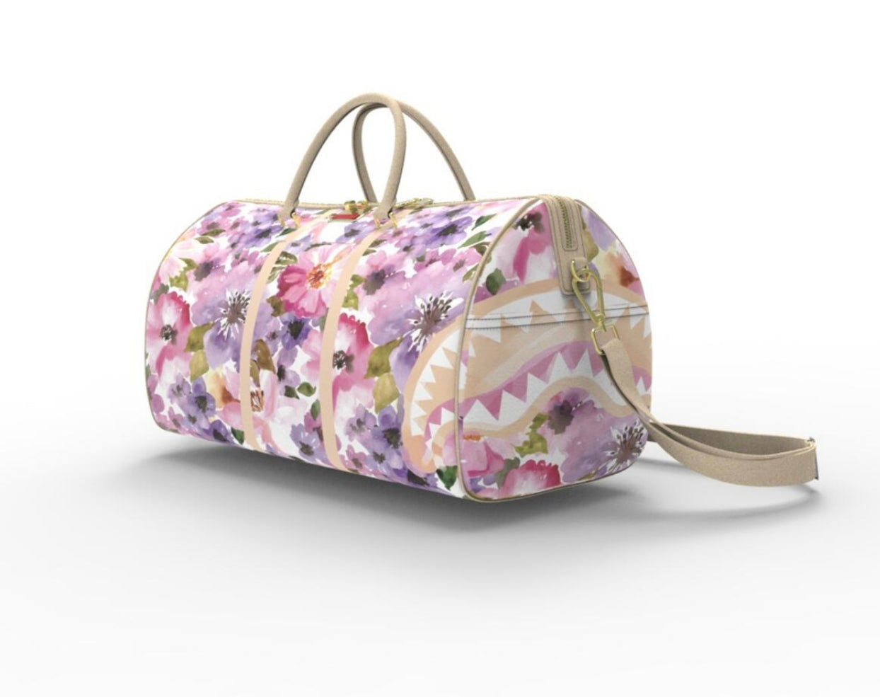 PAINTED FLORAL SHARK MINI DUF