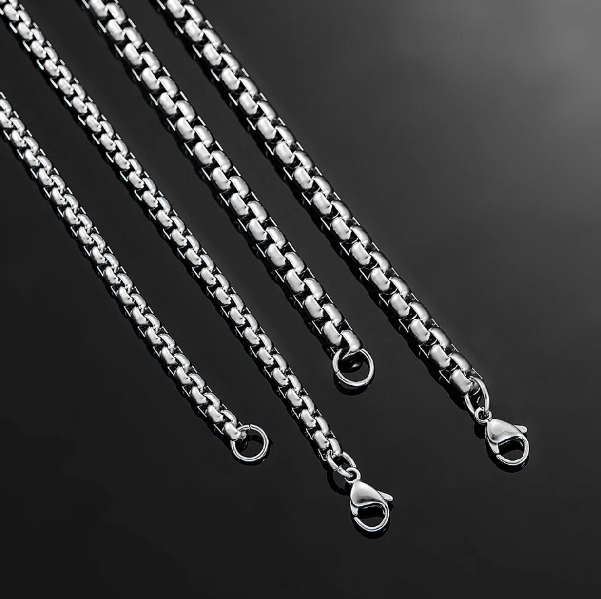 MENS CURB BOX NECKLACE