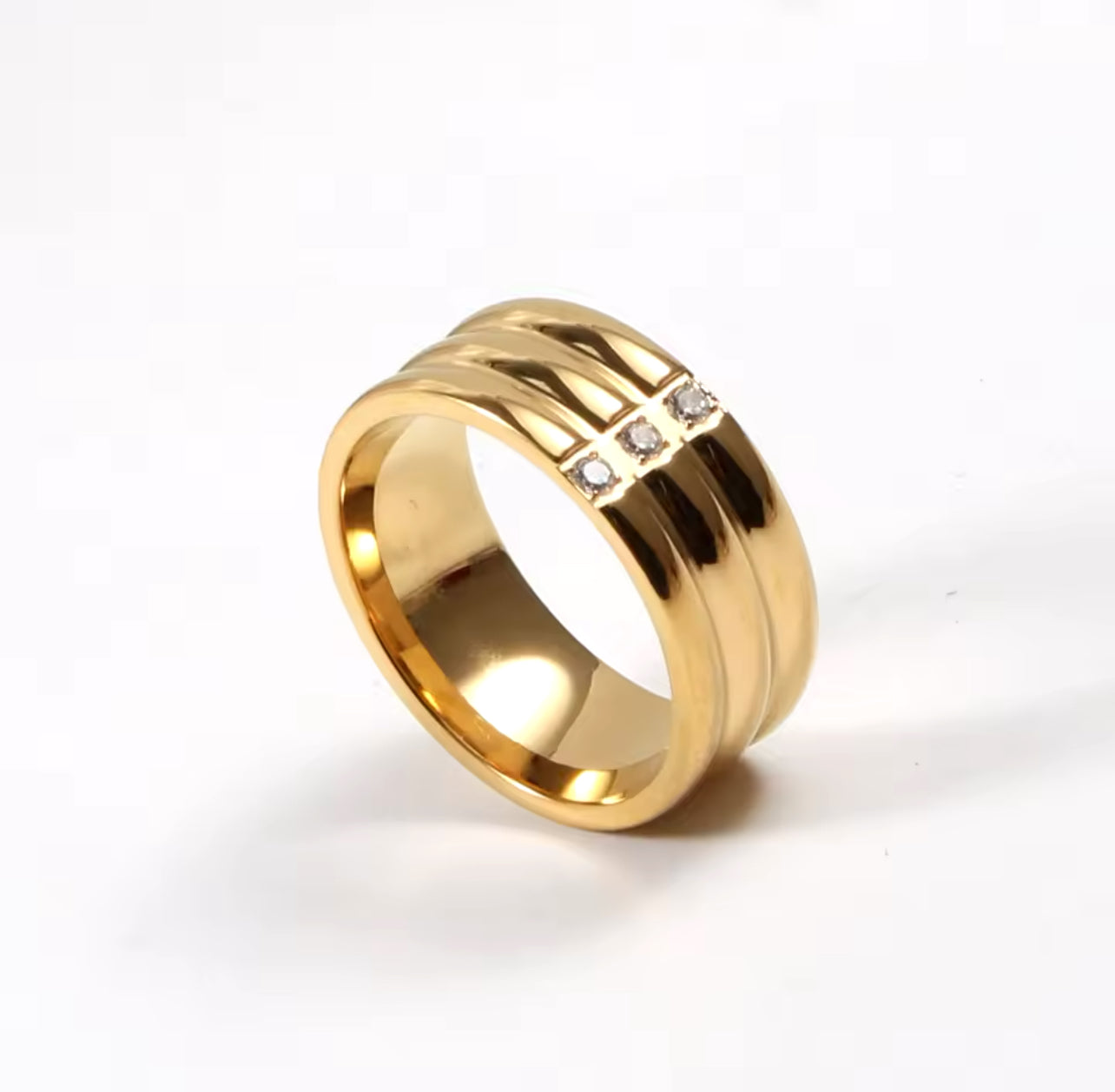 THREE LAYER WIDE RING