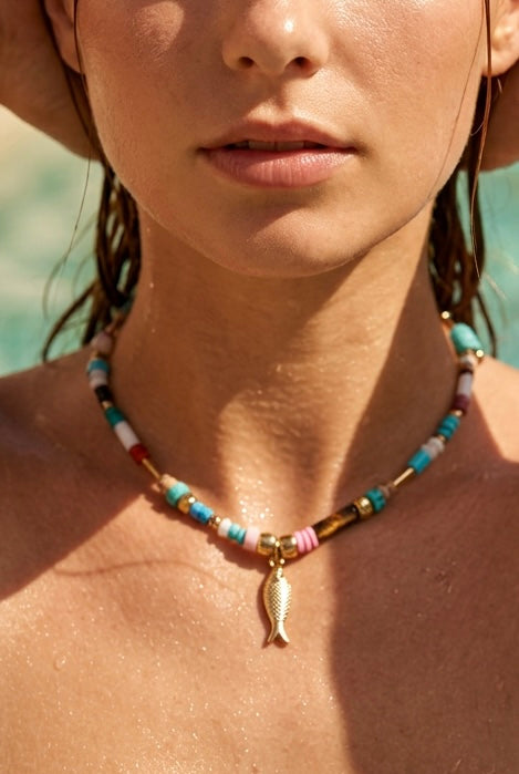 FISH BEADED NECKLACE