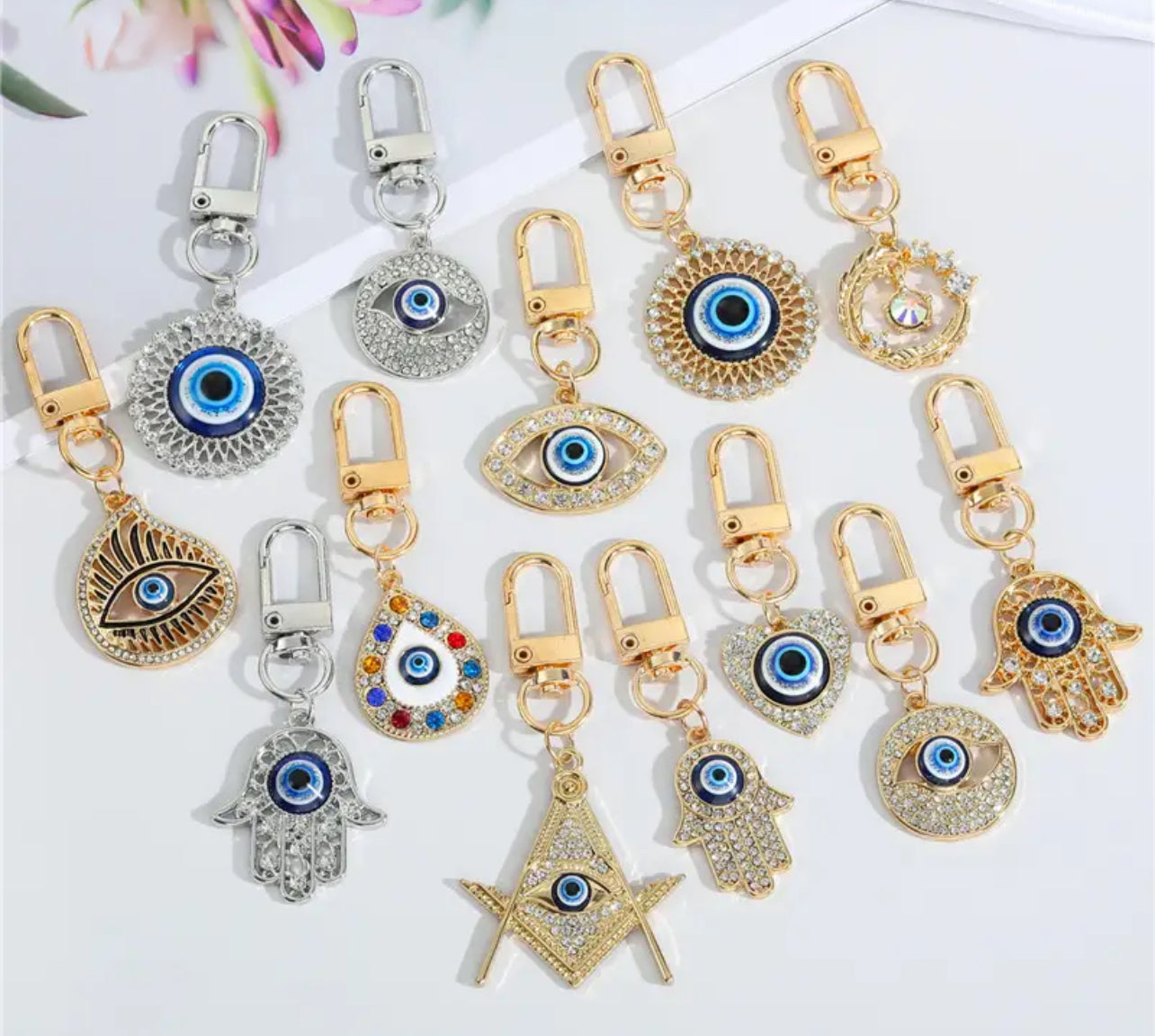 EVIL EYE CZ KEYCHAIN