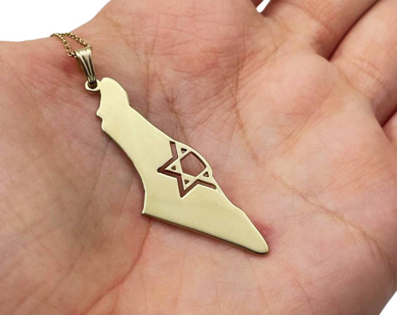 STAR DAVID MAP NECKLACE