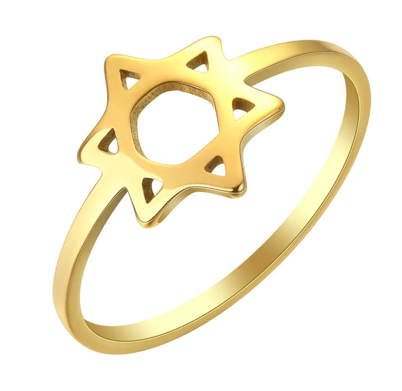 DAINTY JEWISH STAR RING