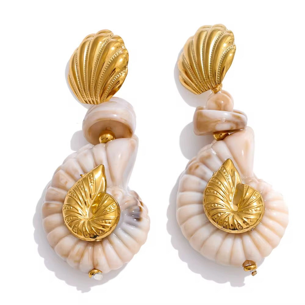 LARGE SHELL EARRINGS
