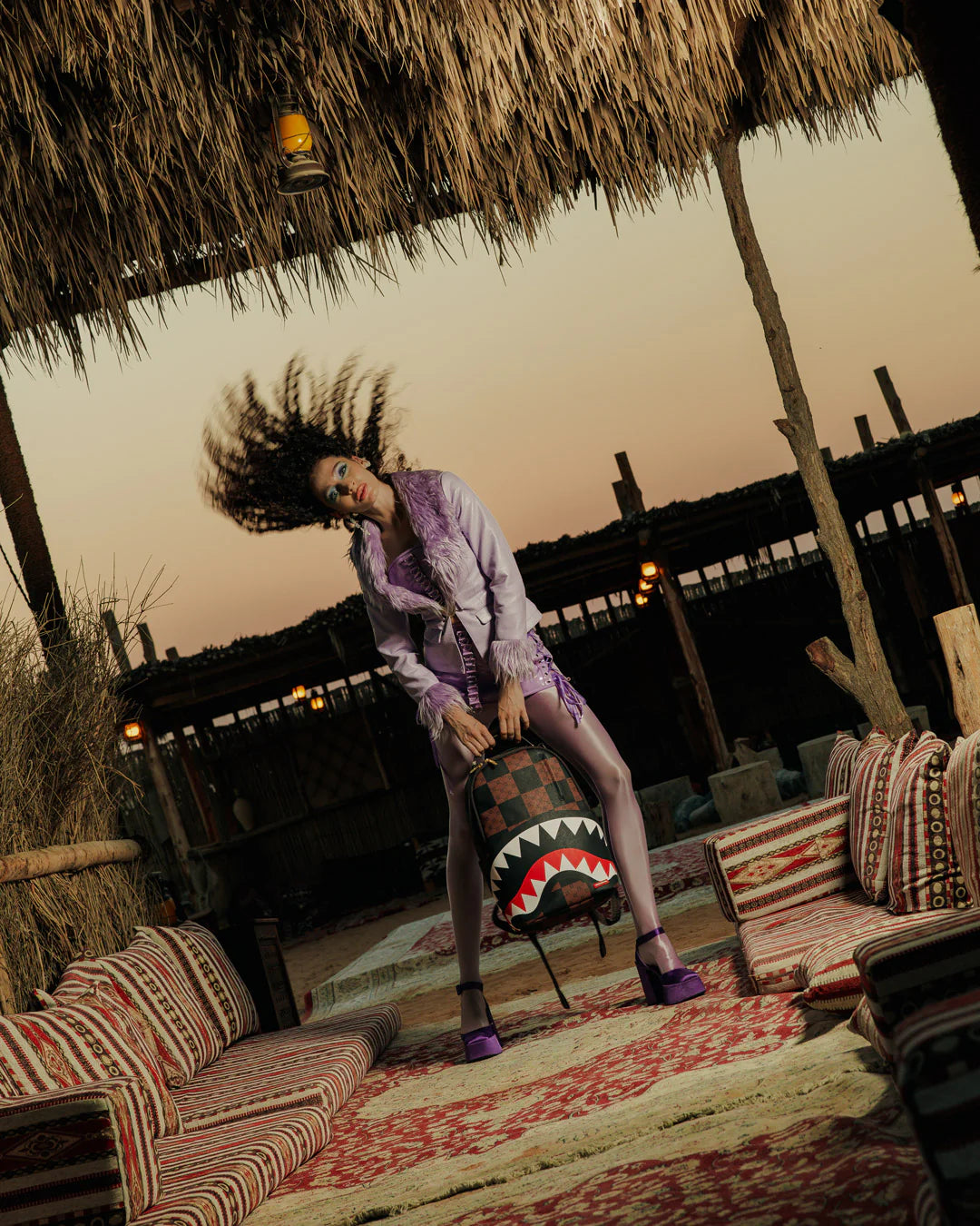 Sprayground That Big Check Shark Backpack - view 7