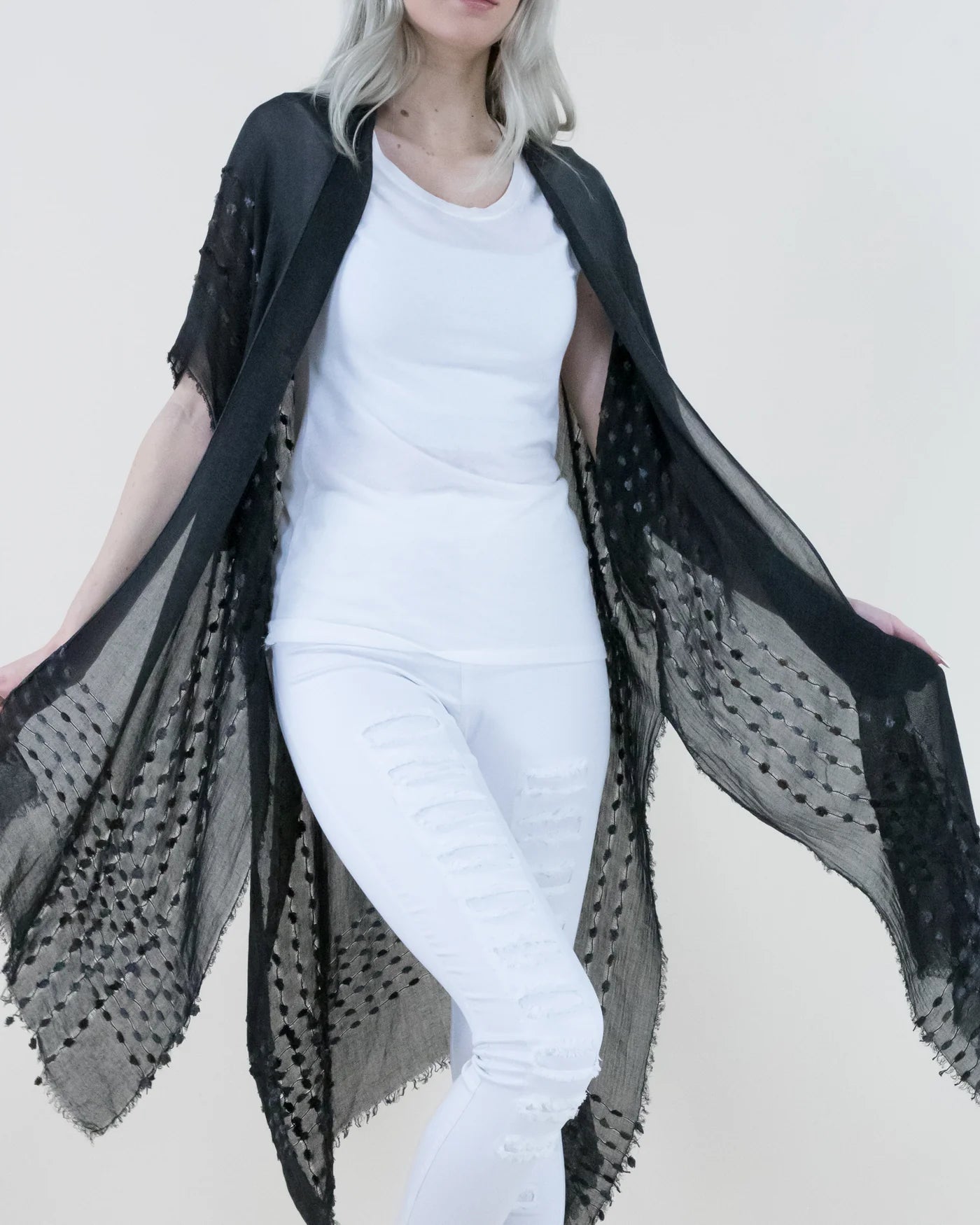 NATURAL WASH KIMONO