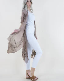 NATURAL WASH KIMONO