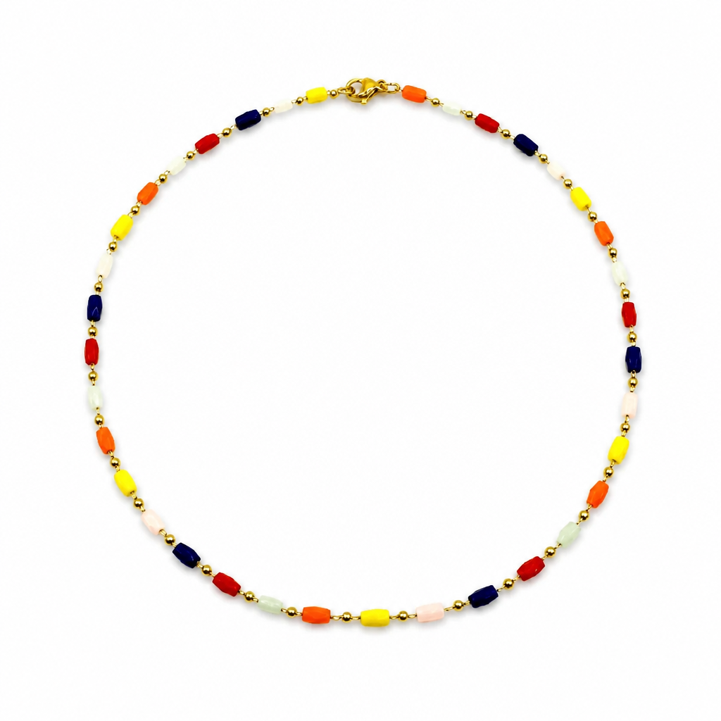 COLOR BEADED NECKLACE