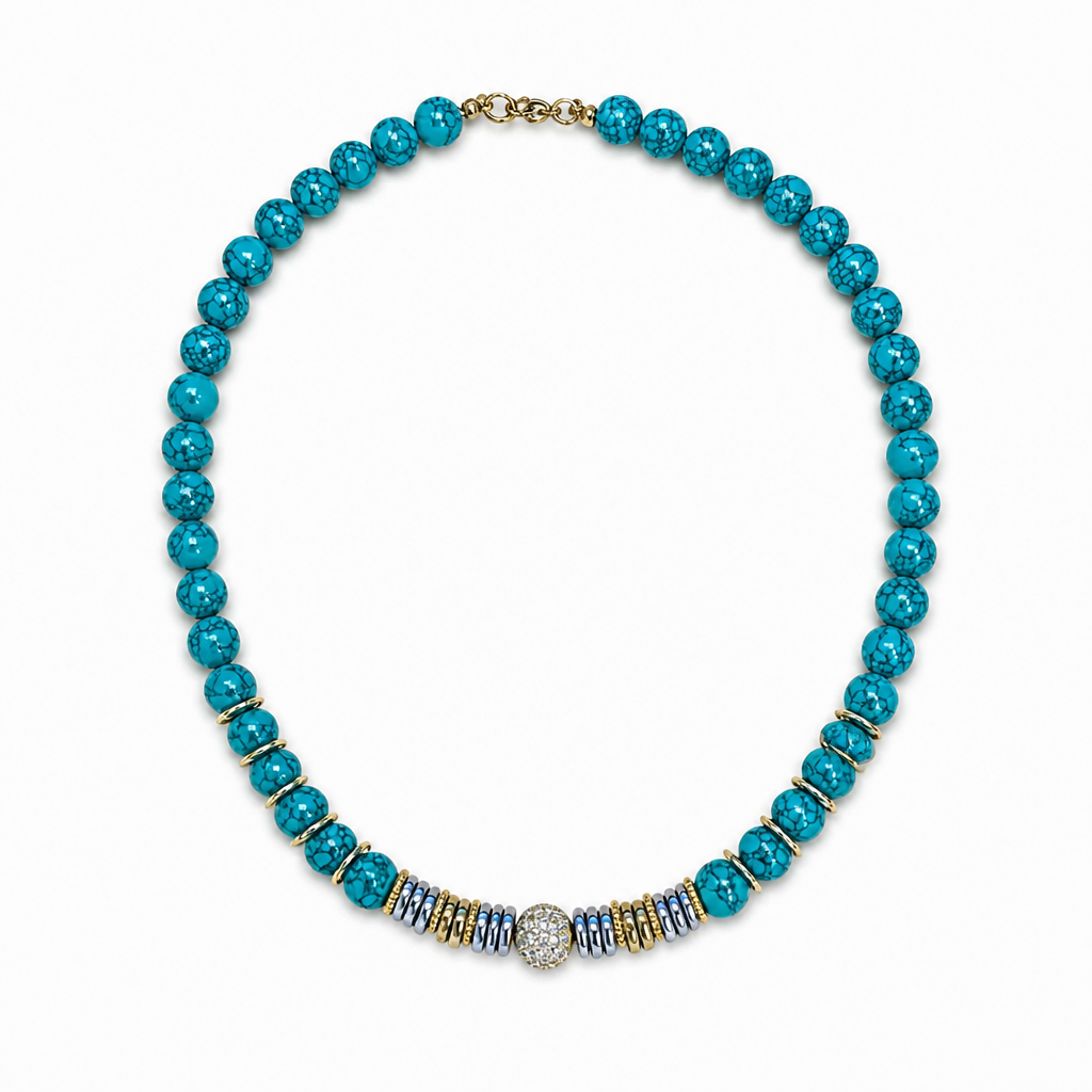 TURQUOISE LOOP NECKLACE