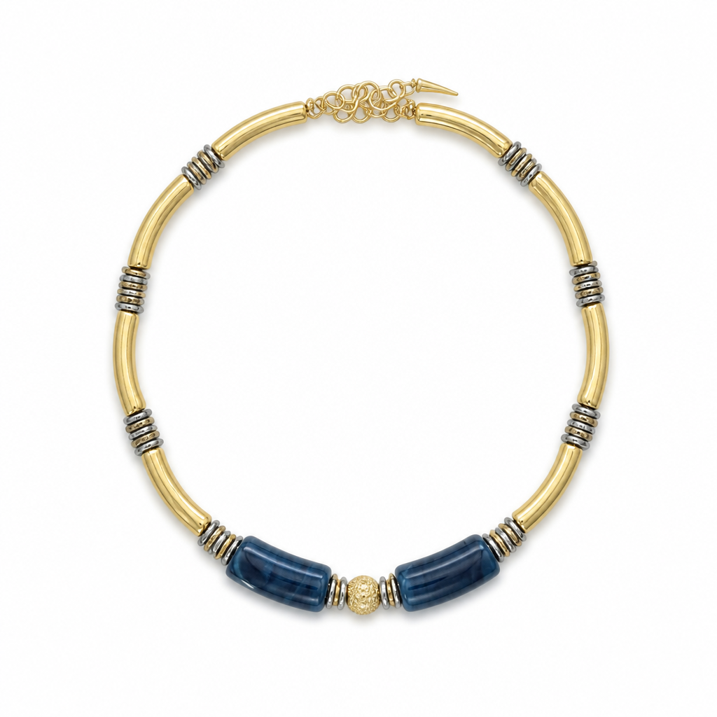Midnight Blue Necklace in Stainless Steel