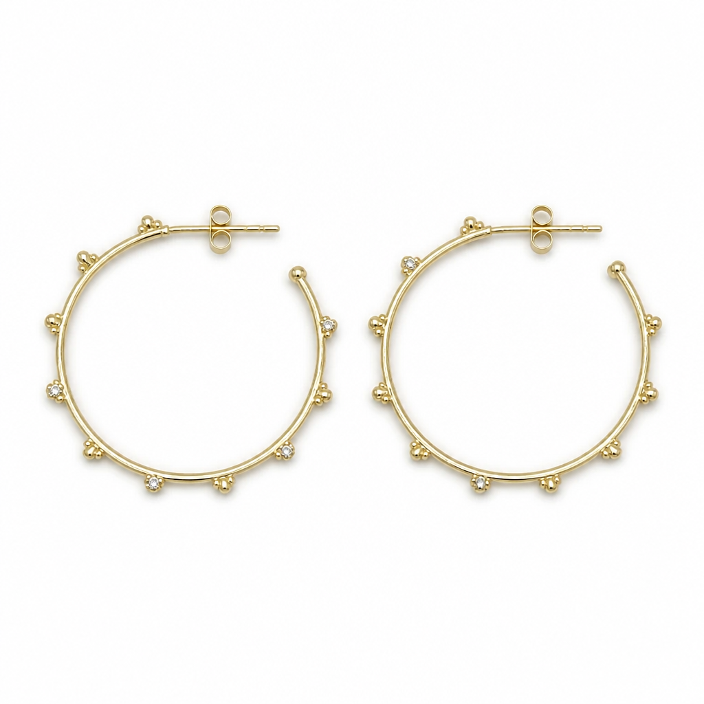 DAINTY CZ HOOPS