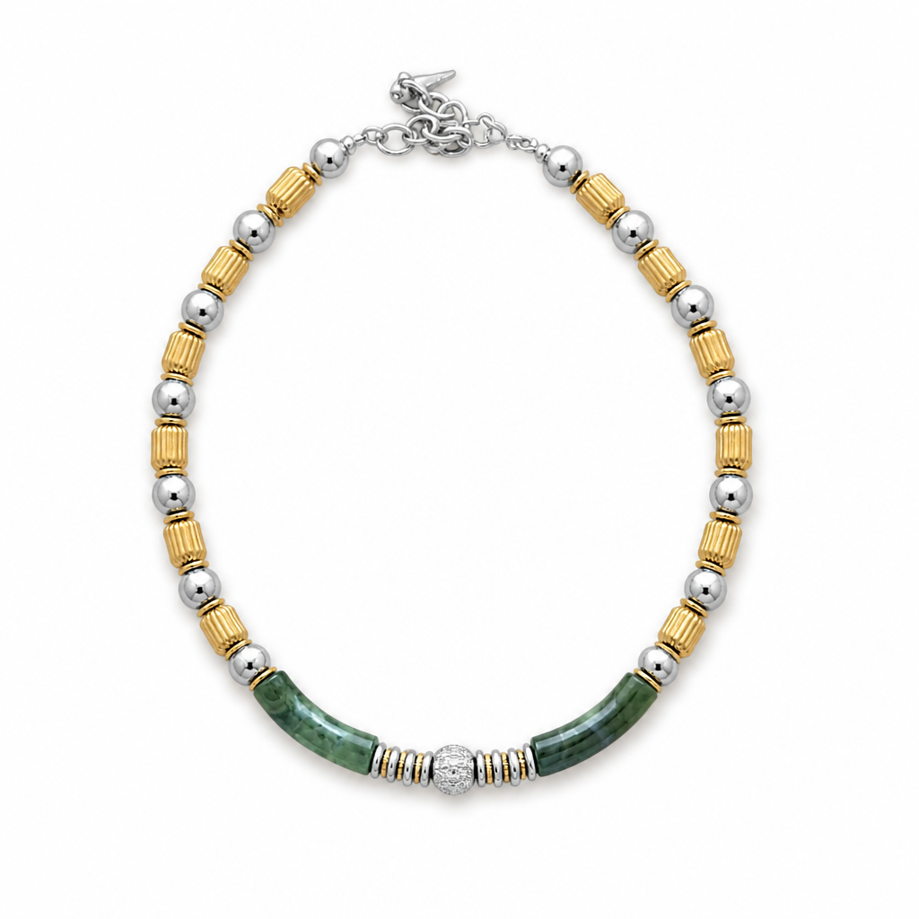 Emerald Luxe Necklace in Stainless Steel