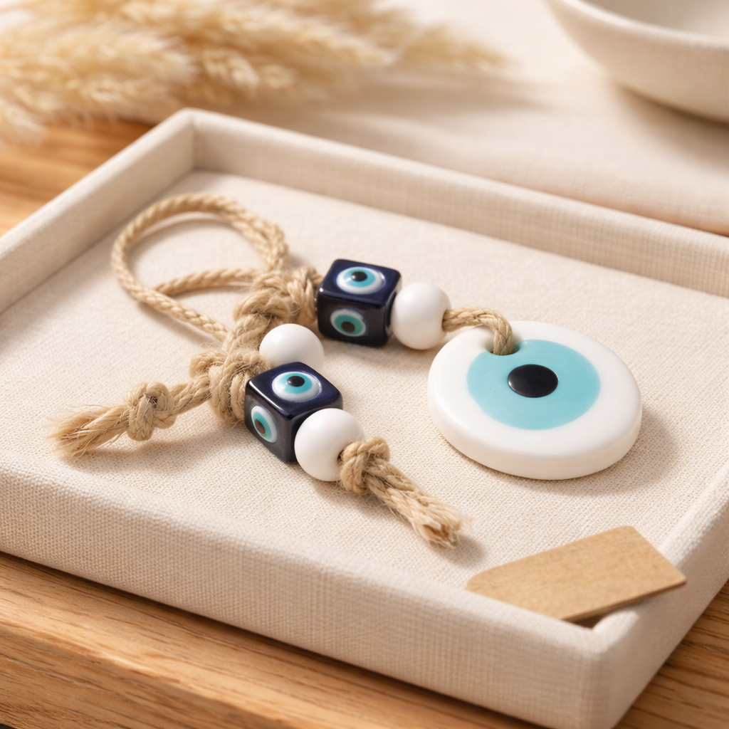EVIL EYE WHITE WALL HANGING