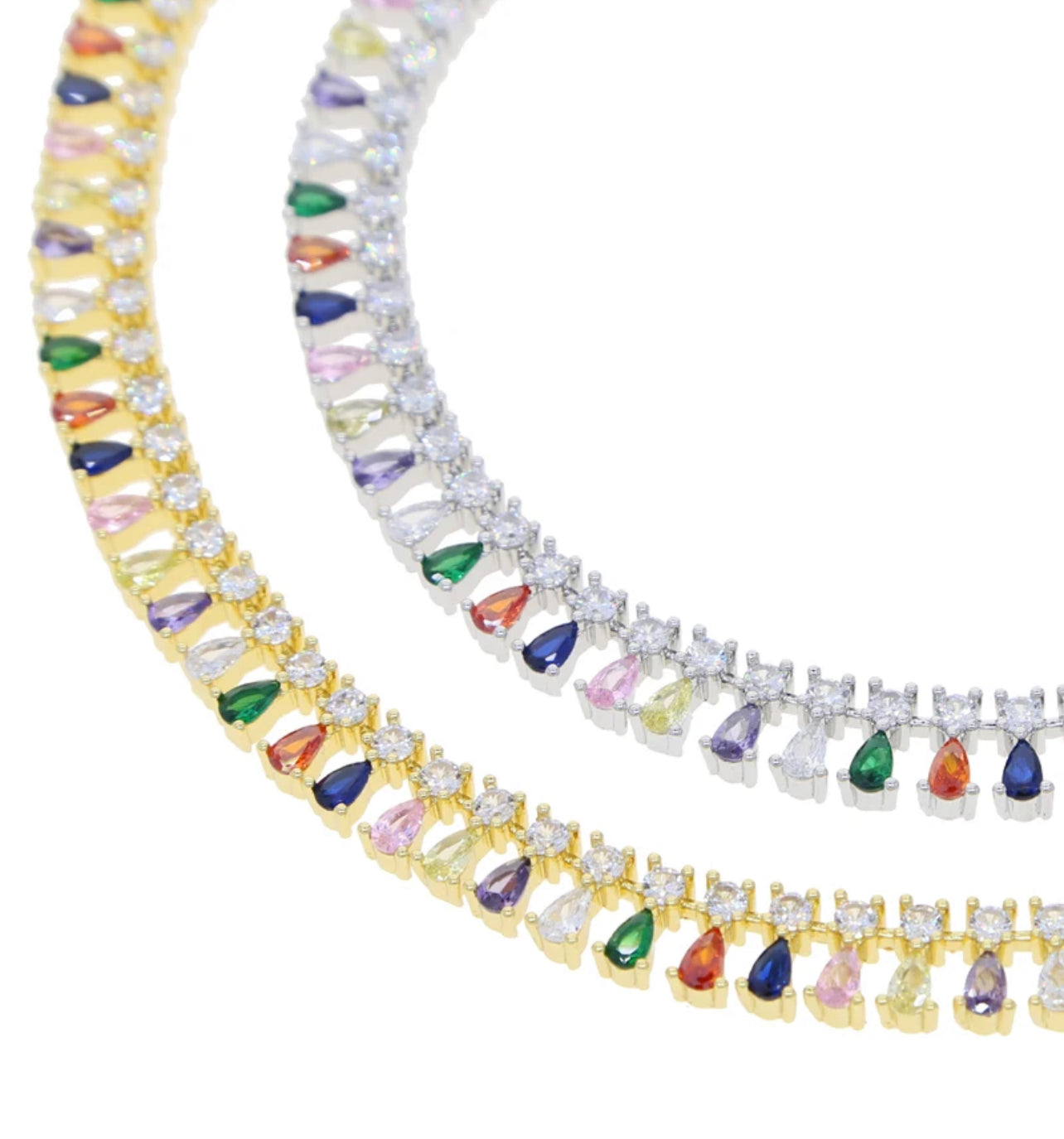 TEAR DROP CUBIC CZ CHOKER