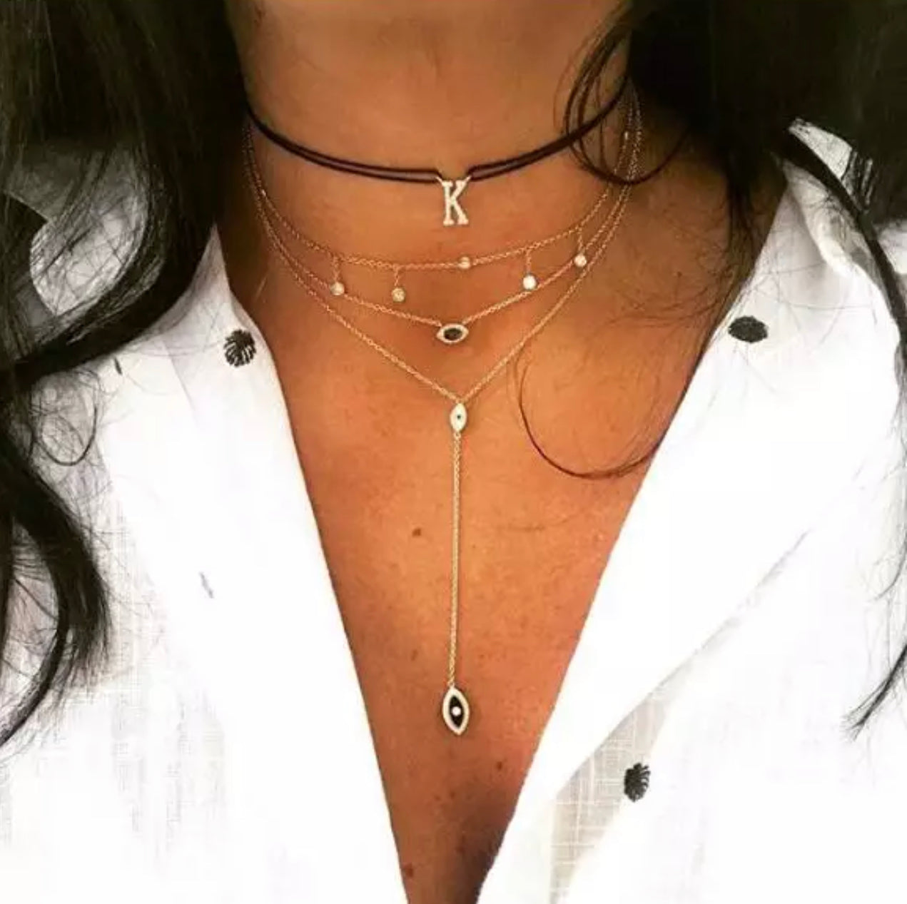 LUCKY EYE DROP NECKLACE