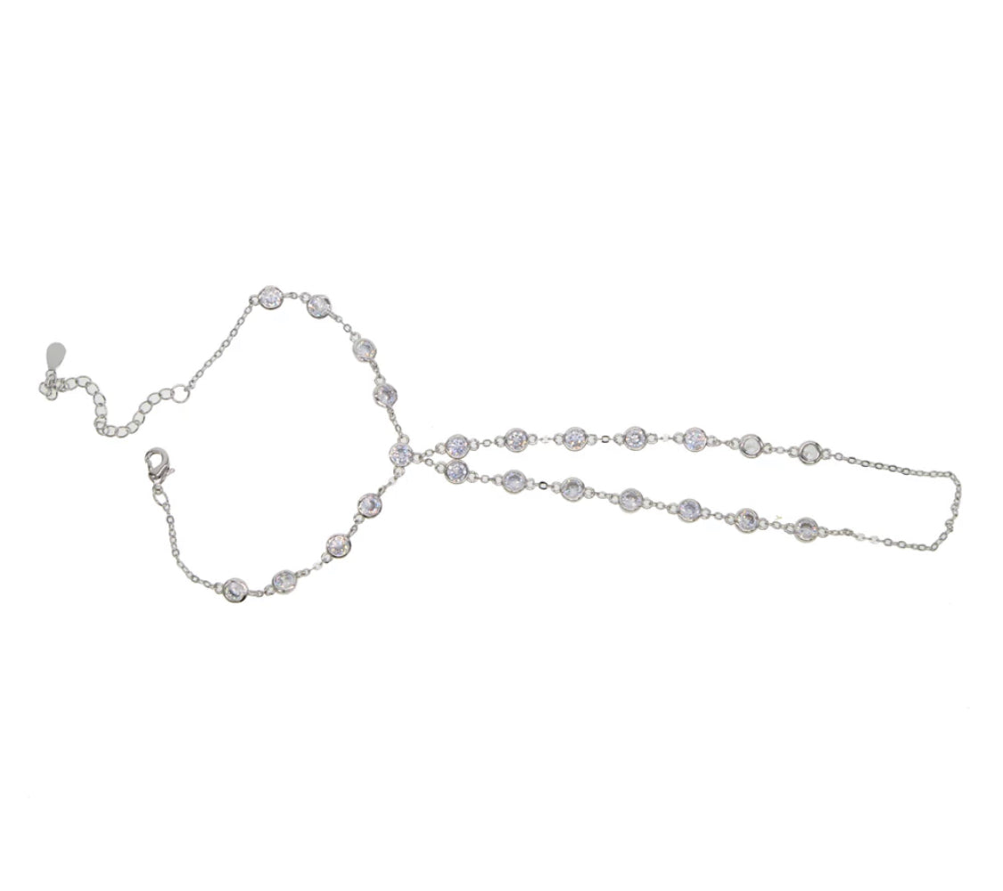 ROUND CZ HAND BRACELET