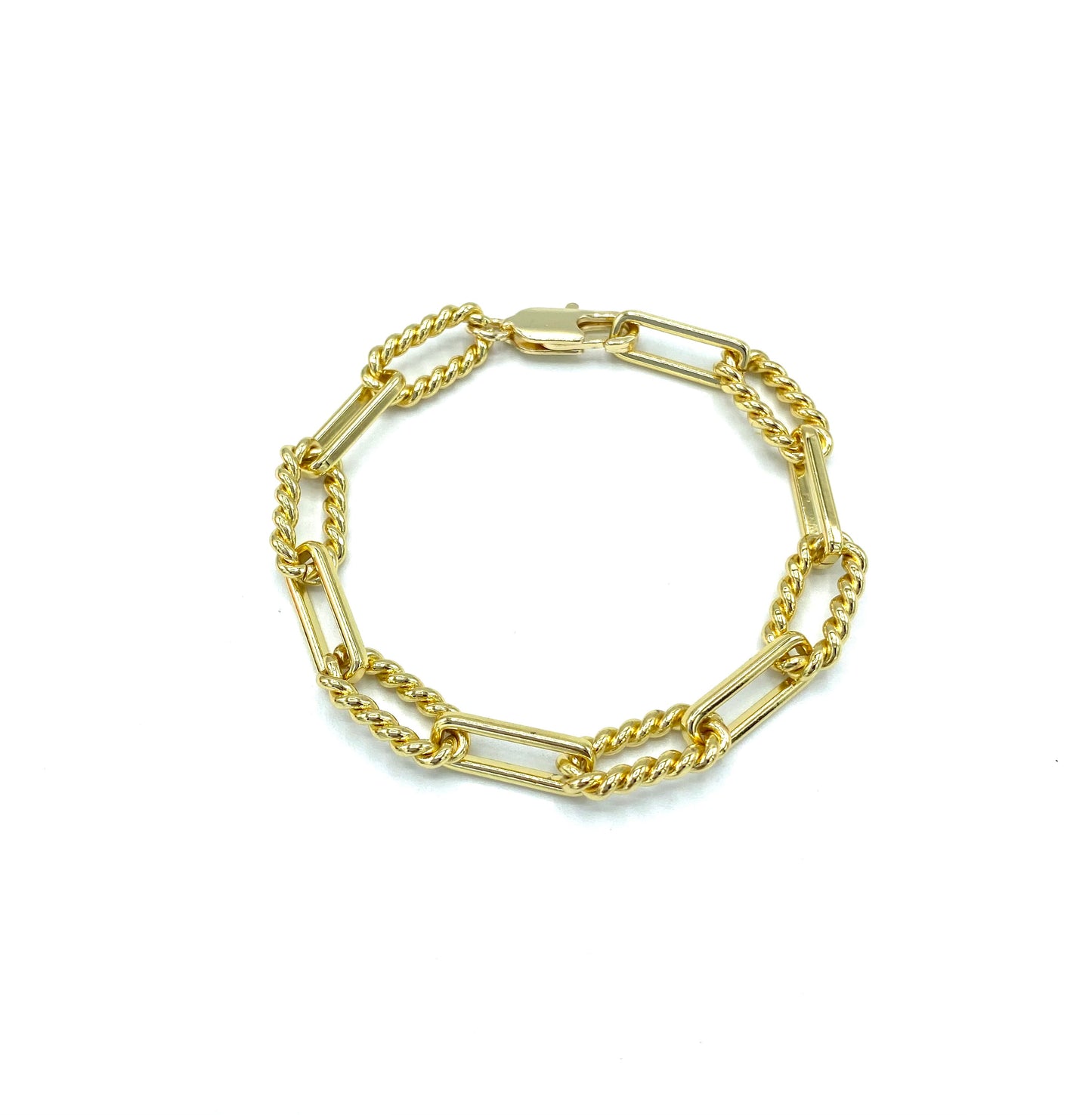 LARGE PAPER LINK TEXTURE BRACELET