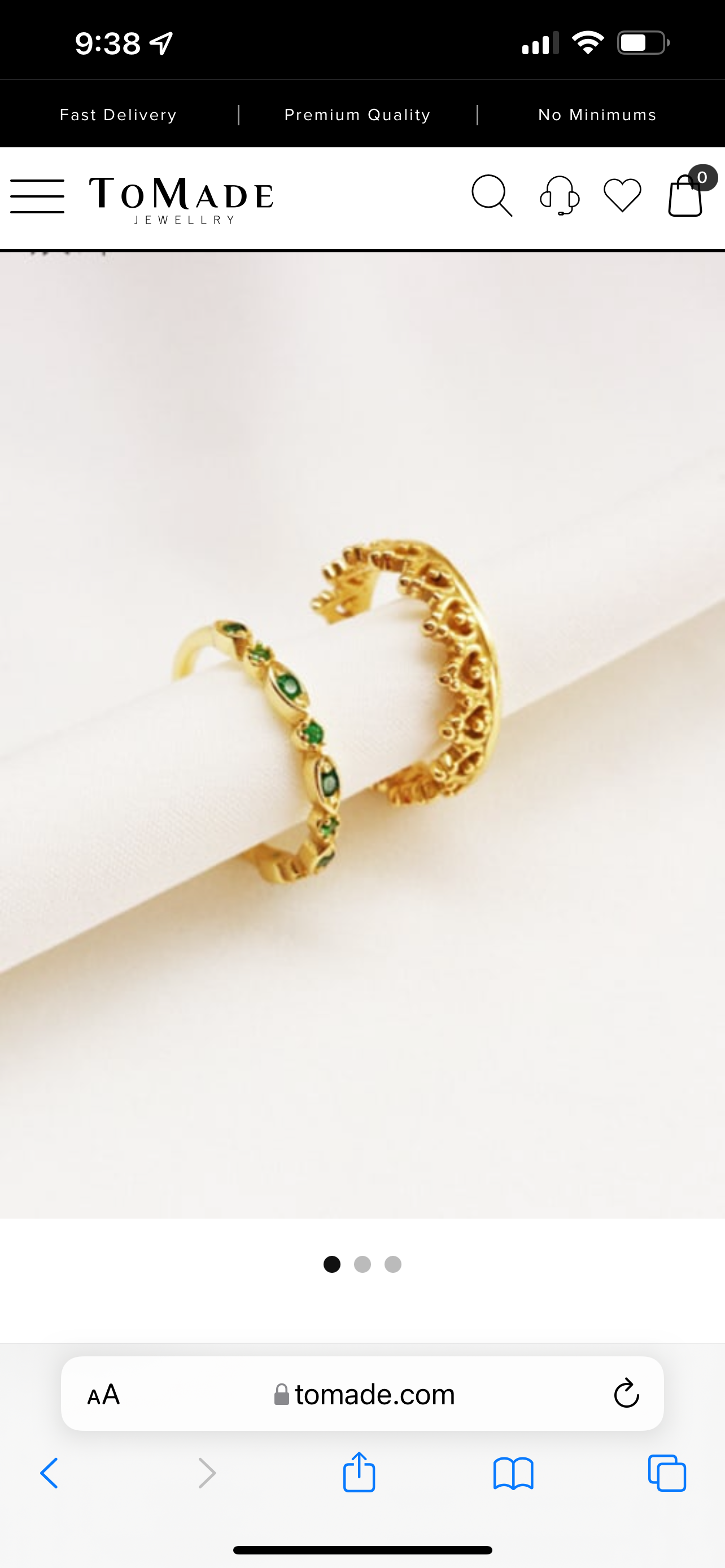 EMERALD STACK RING