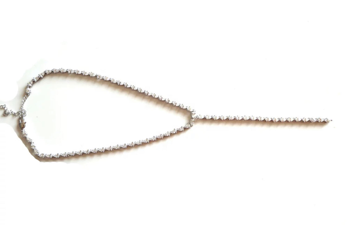 LONG CZ DROP NECKLACE