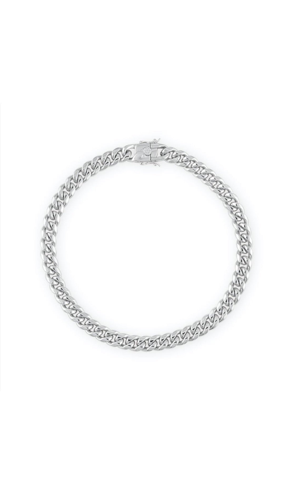 SILVER CURB NECKLACE-Lenozella